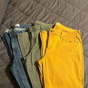 Sonoma Women's Skinny Jeans - Blue, Green, Yellow